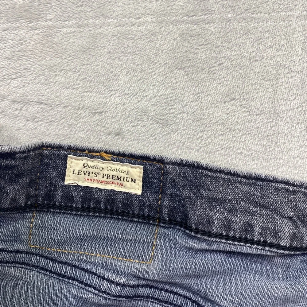 Levis‎ Premium 512 Slim Taper Jeans Mens Sz 34 Faded Black Denim Grunge Retro